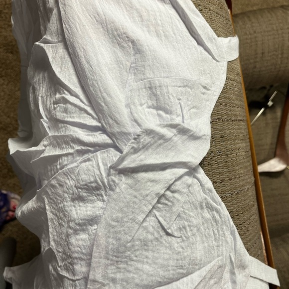 Simply Vera Vera Wang White Ruched Tank Top - Picture 2 of 3